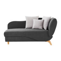 RECAMIERE mit Schlaffunktion - 1 Person - Stoff - Anthrazitgrau - - Anthrazit, Textil (160/81/80cm) - Vente-Unique