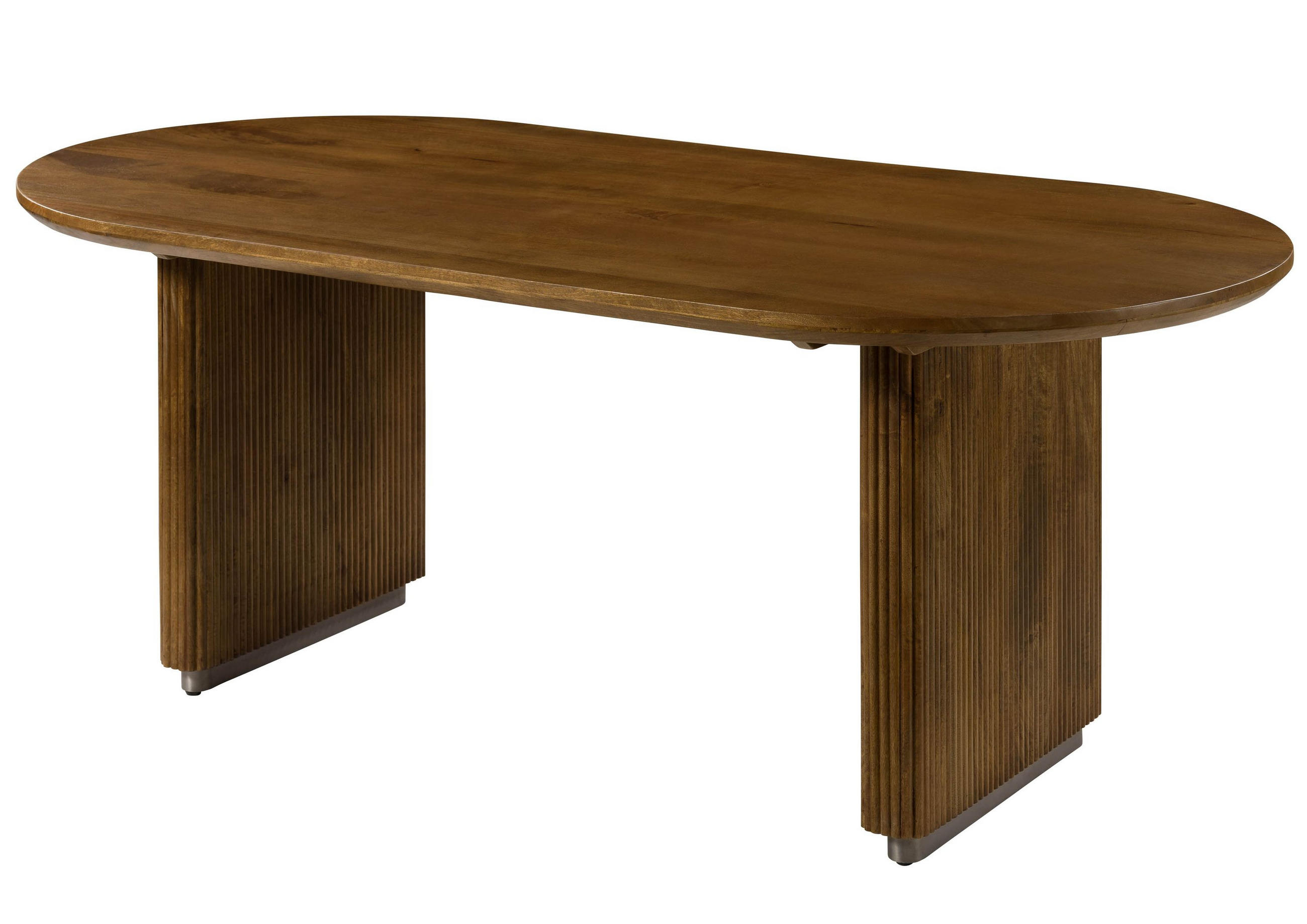 ESSTISCH oval Mango 200x100x76x76 braun lackiert BARCELONA #226 - Braun, Holz (100/200/76cm) - Massivmoebel24
