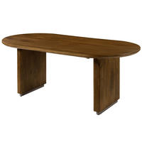 ESSTISCH oval Mango 200x100x76x76 braun lackiert BARCELONA #226 - Braun, Holz (100/200/76cm) - Massivmoebel24