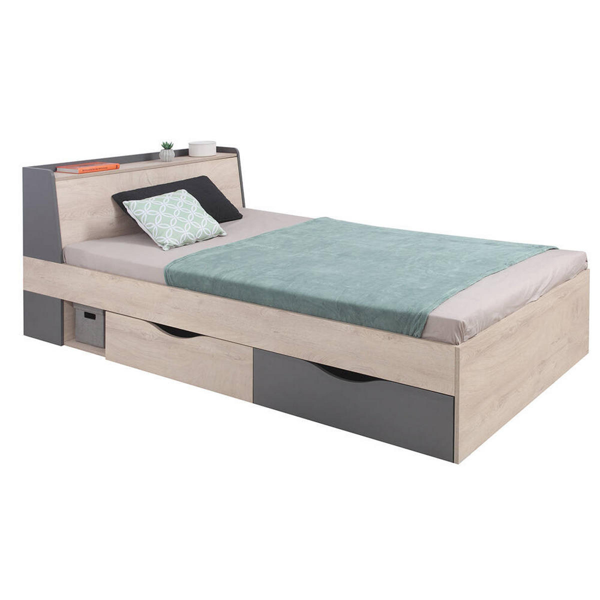 SCHLAFZIMMER Set 7-tlg. – DELTA System – Artisan Eiche / Anthrazit - Eichefarben, Holzwerkstoff (90/190/90cm) - hi-markt
