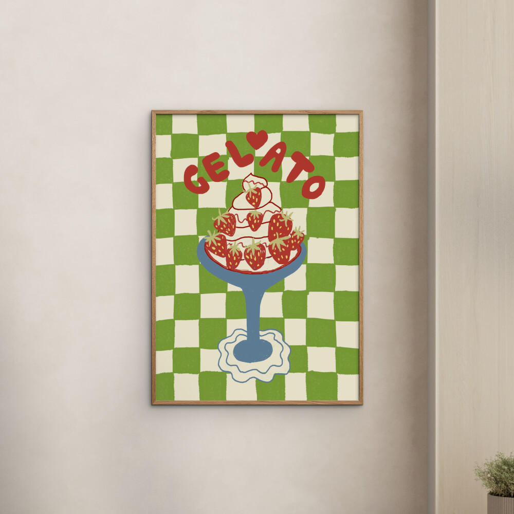 POSTER Studio Dolci - Gelato - Grün, Papier (70/100/0.1cm) - Poster&Frame