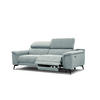 RELAXSOFA FIERO 3-Sitzer mit 1 Relaxfunktion, mintgrün - Schwarz/Mintgrün, Holzwerkstoff/Textil (212/82/103cm) - Courtois Laville