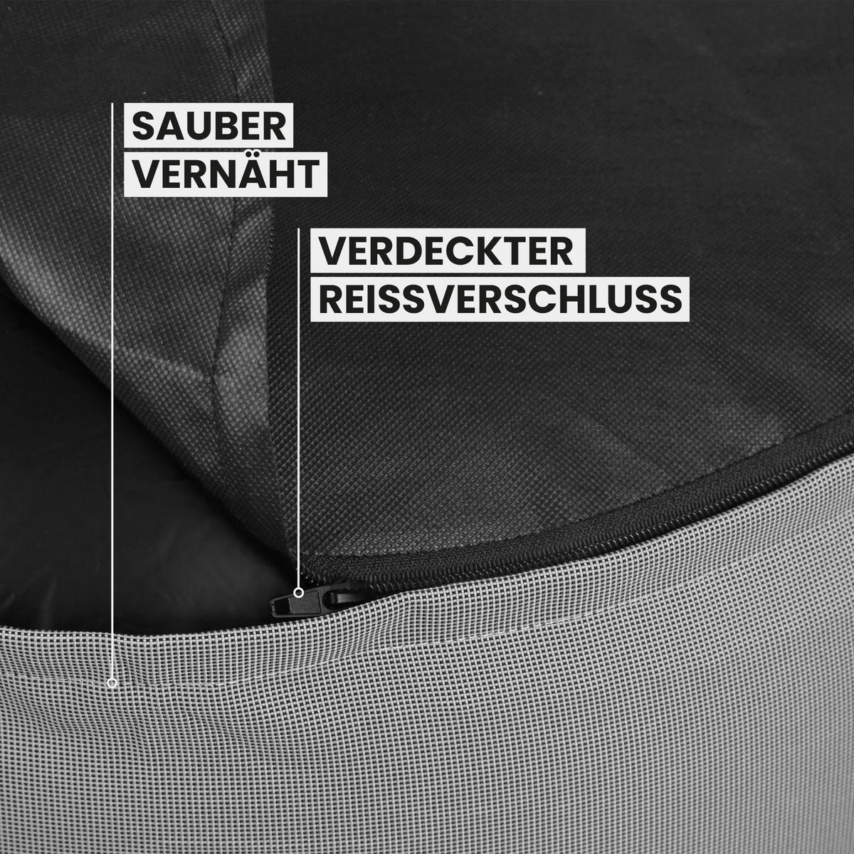 SITZPOUF ( Hellgrau ) - Indoor/Outdoor Sitzkissen Ø54 cm x 26 cm - wasserabweisender ( Lotusblüteneffekt ) Bezug, aufblasbares Innenkissen - Hellgrau, Textil (54/26/54cm) - Arsvita