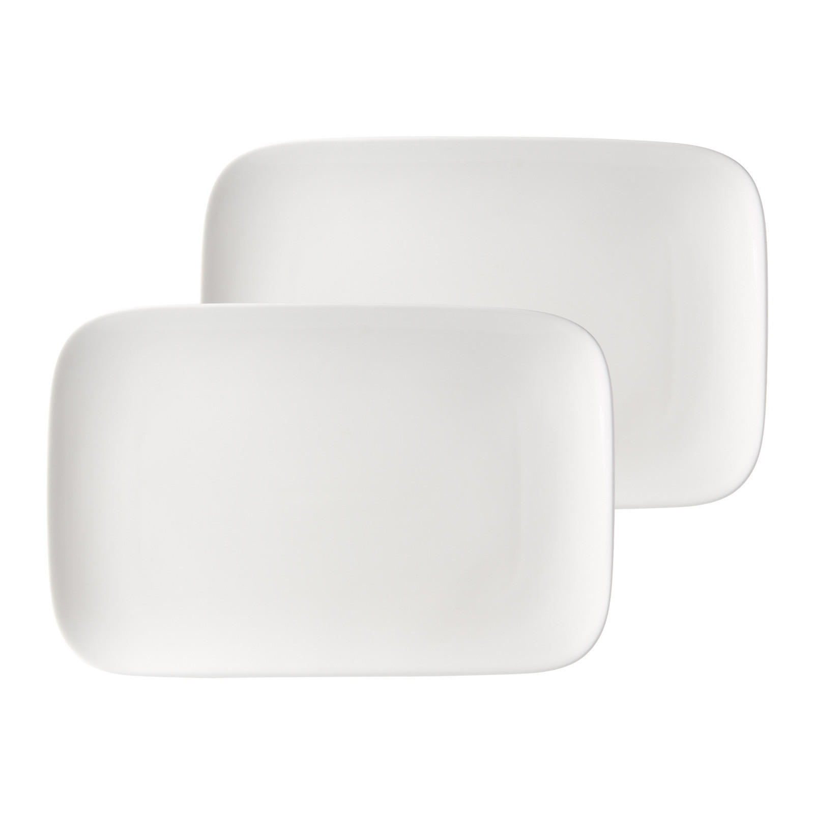 SERVIERPLATTEN Arena weiß 28 x 18,5 cm 2er Set - Weiß, Keramik (18.5/3/28cm) - Ritzenhoff Breker