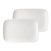 SERVIERPLATTEN Arena weiß 28 x 18,5 cm 2er Set - Weiß, Keramik (18.5/3/28cm) - Ritzenhoff Breker