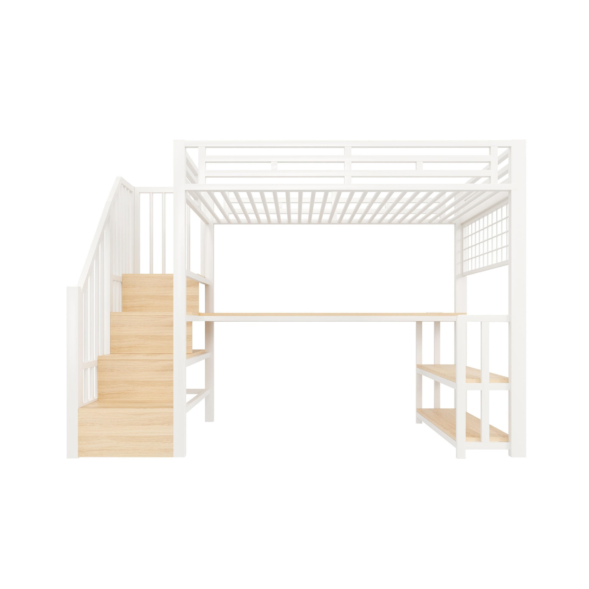 HOCHBETT Eisen 90/200 cm Weiß - Weiß, Metall - Raumix