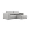 ECKSOFA Rechts Strukturstoff Stoff Grau - Beige/Silberfarben, Kunststoff/Textil (224/167cm) - Makamii