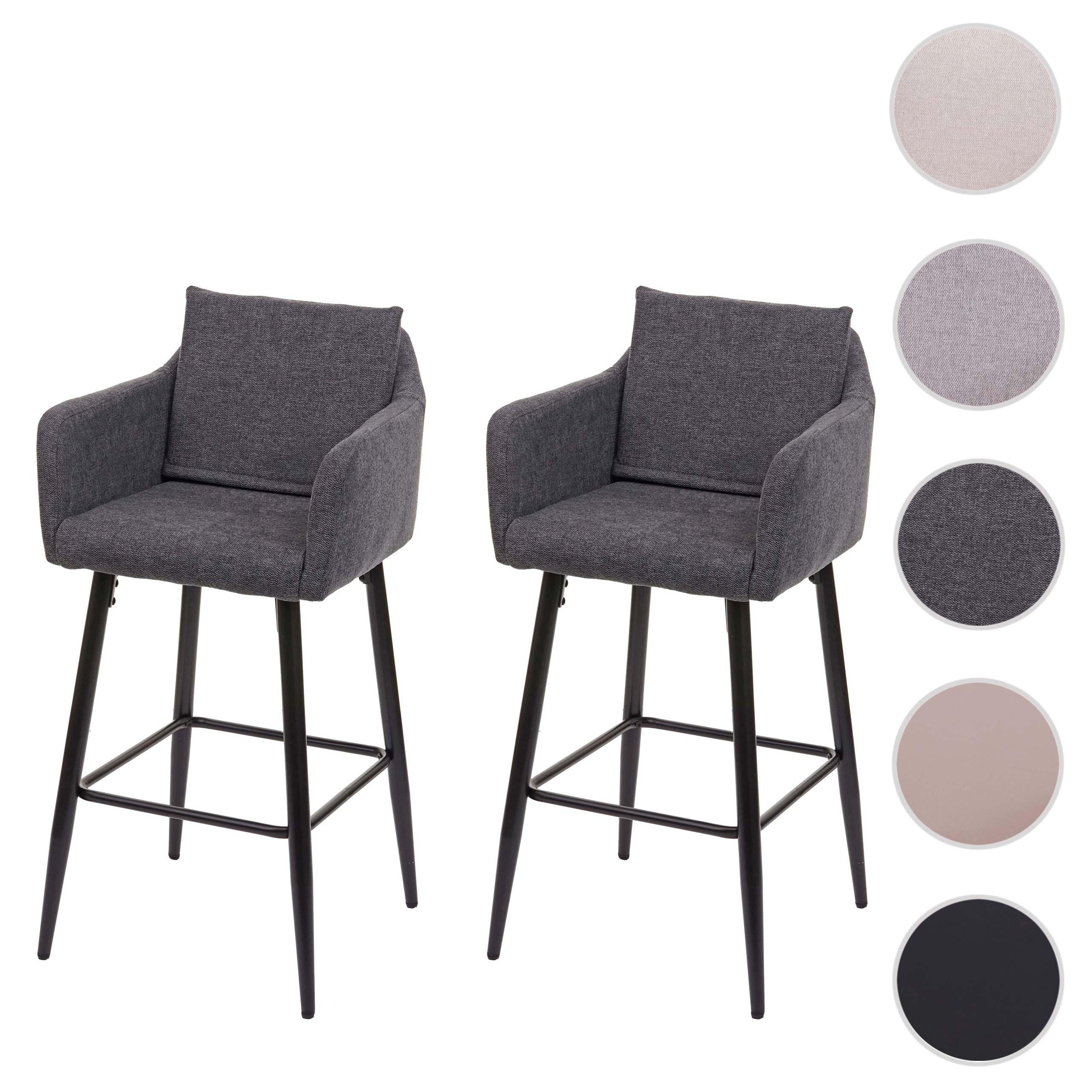 BARHOCKER Anthrazit 2er-Set - Anthrazit, Textil (54/105/53cm) - MCW
