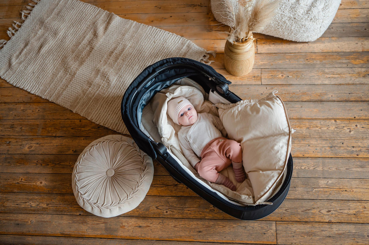 BABYSCHALENFUSSSACK Little Dowwny, sand - Beige, Textil (40/7/80cm) - Kaiserbaby