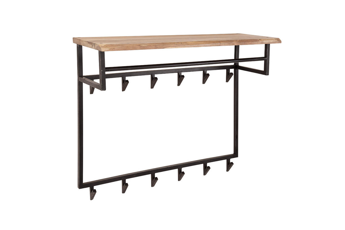 GARDEROBE NEREA Schwarz Akazie - Schwarz, Metall (100/80/33cm) - KAWOLA