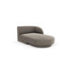CHAISELONGUE rechts Miley aus Chenille-Stoff grau - Grau, Textil (90/70/156cm) - Micadoni