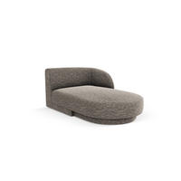 CHAISELONGUE rechts Miley aus Chenille-Stoff grau - Grau, Textil (90/70/156cm) - Micadoni