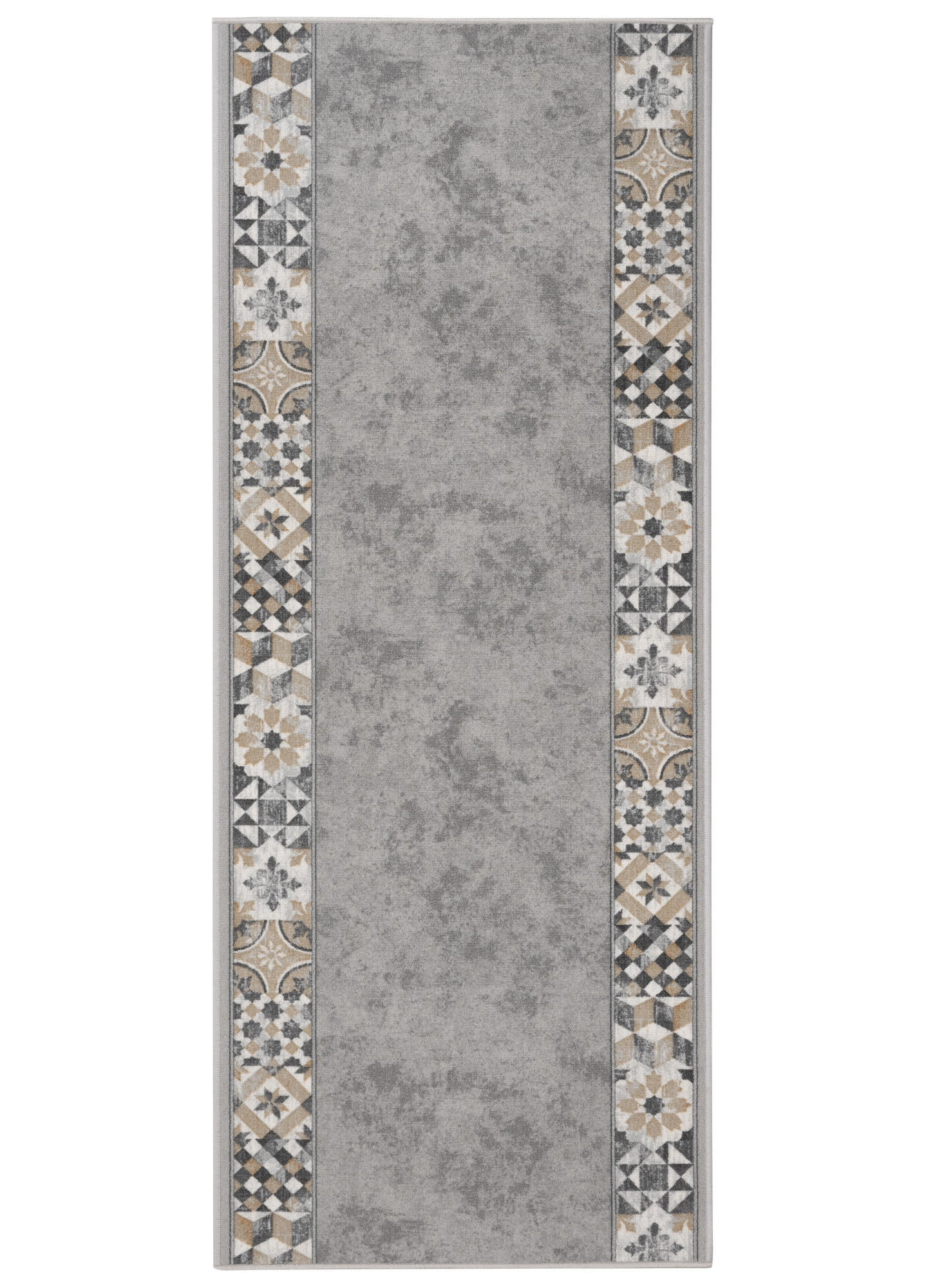 TEPPICHLÄUFER Anti-Rutsch Grau rutschfest Gummiunterlage 100/100 cm - Grau, Textil (100/100cm) - Tapiso