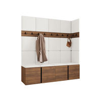 MOBILIER PENTRU HOL Orion II - alb/culoare lemn de nuc, material plastic/compozit lemnos (168/186/46cm) - MIRJAN24