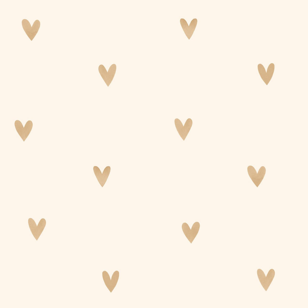 TAPETE Herzchen 53 cm x 10.05 m - Beige, Papier (53/0.1cm) - Sanders & Sanders