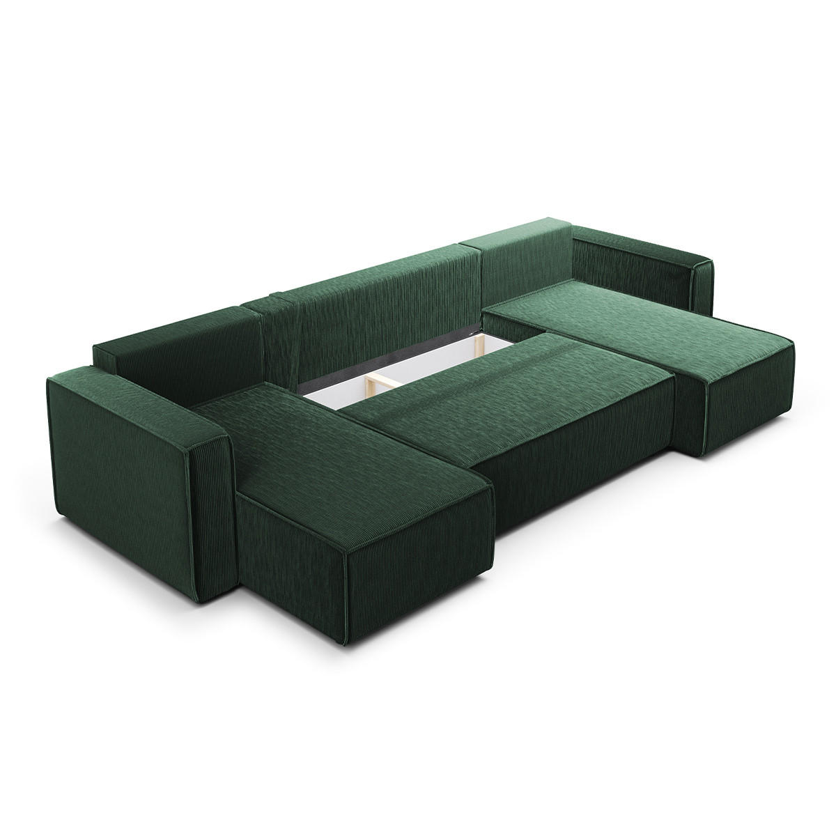 Thumbnail - Petits-meubles Panoramasofa, Grün, Holz, 309x73x145 cm, Wohnzimmer, Sofas & Couches, Wohnlandschaften, Wohnlandschaften ...