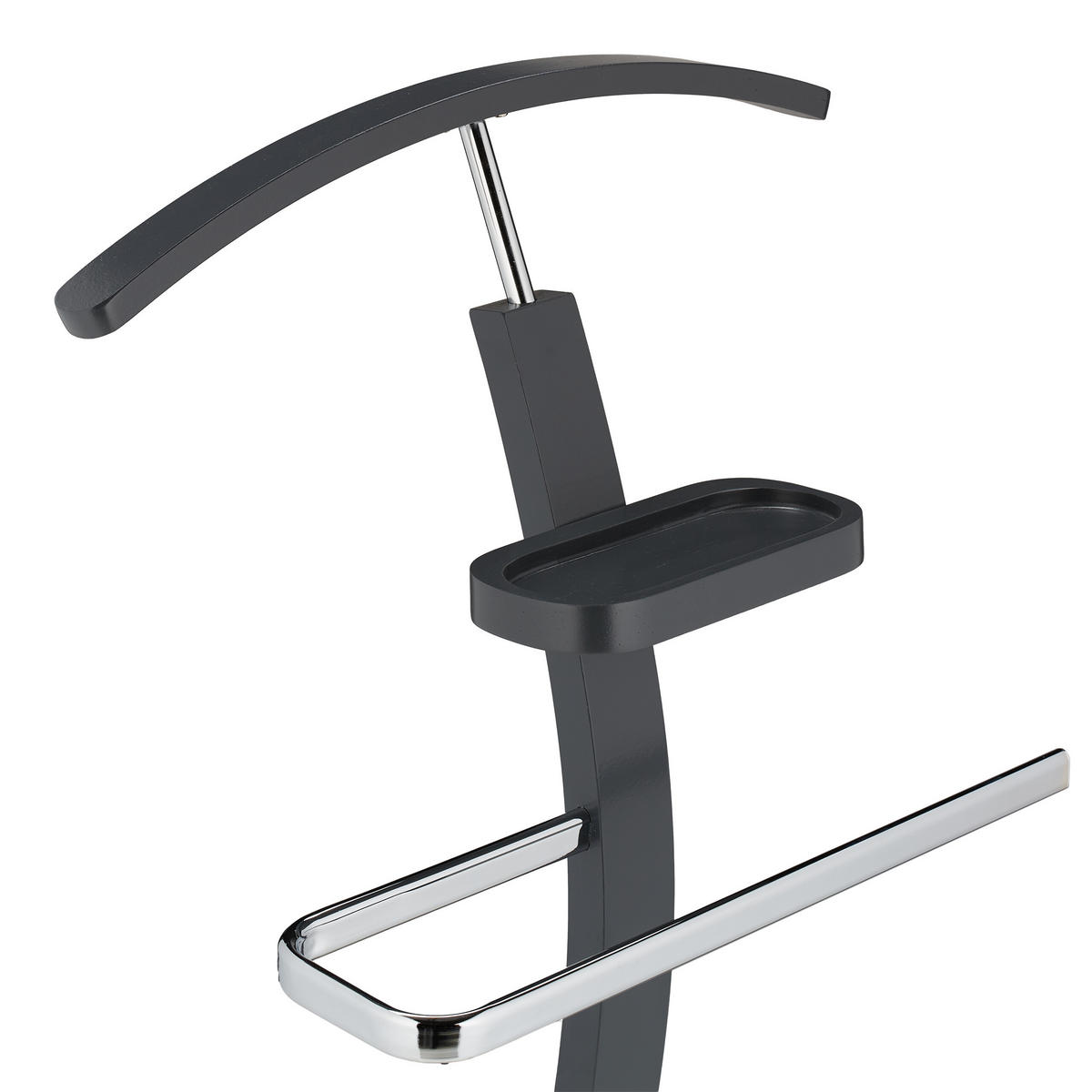 HERRENDIENER - Anthrazit, Holzwerkstoff/Metall (46/112/32cm) - Relaxdays