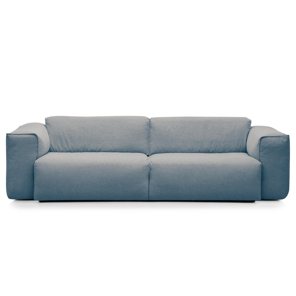 3-SITZER SOFA - Blau/Schwarz, Kunststoff/Textil (251/71/102cm) - home24