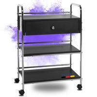 ROLLWAGEN KLIA Schublade & Ablagen Schwarz - Schwarz, Metall (59/82/36cm) - DELUKE