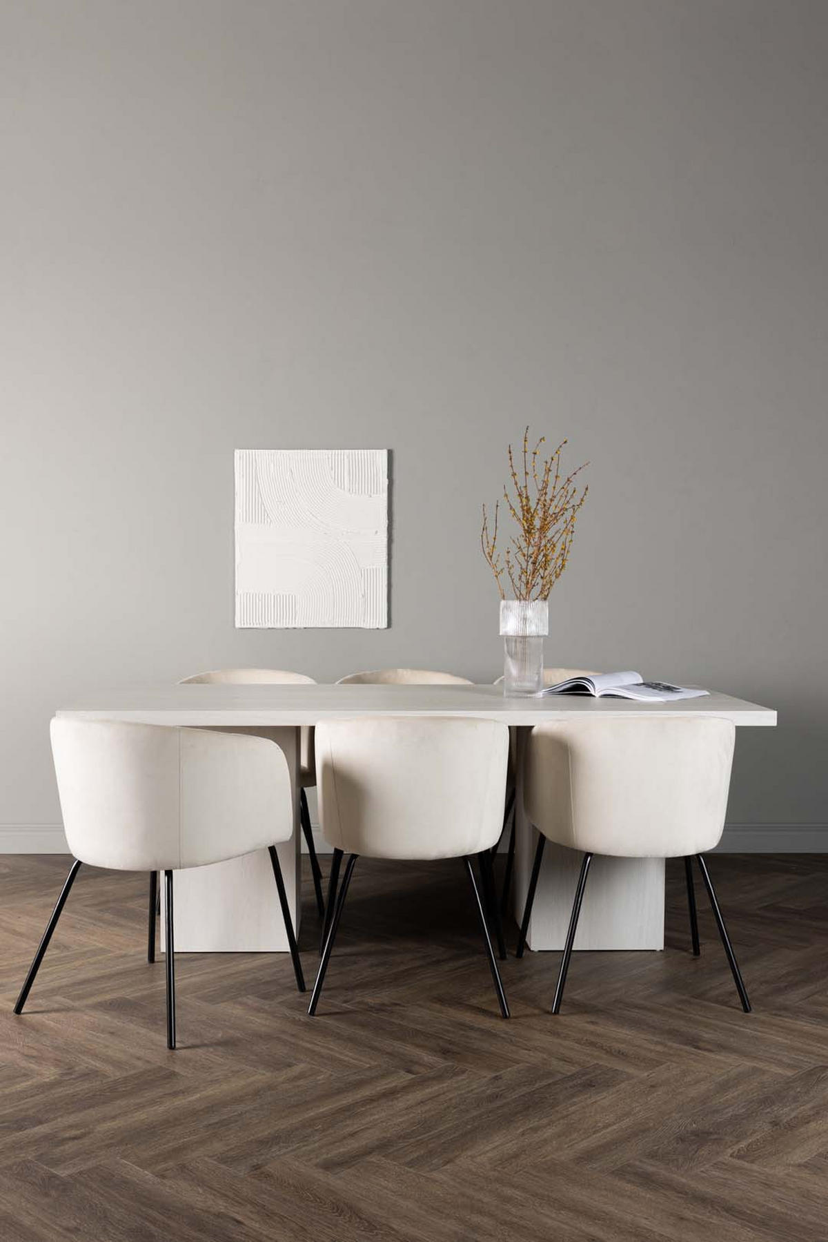 TISCHGRUPPE Weiß - Weiß, Holzwerkstoff (90/75/200cm) - ebuy24