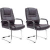 SCHWINGSTUHL 2er Set Lederlook braun - Braun, Textil/Metall (60/104/67cm) - CLP