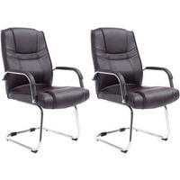 SCHWINGSTUHL 2er Set Lederlook braun - Braun, Textil/Metall (60/104/67cm) - CLP
