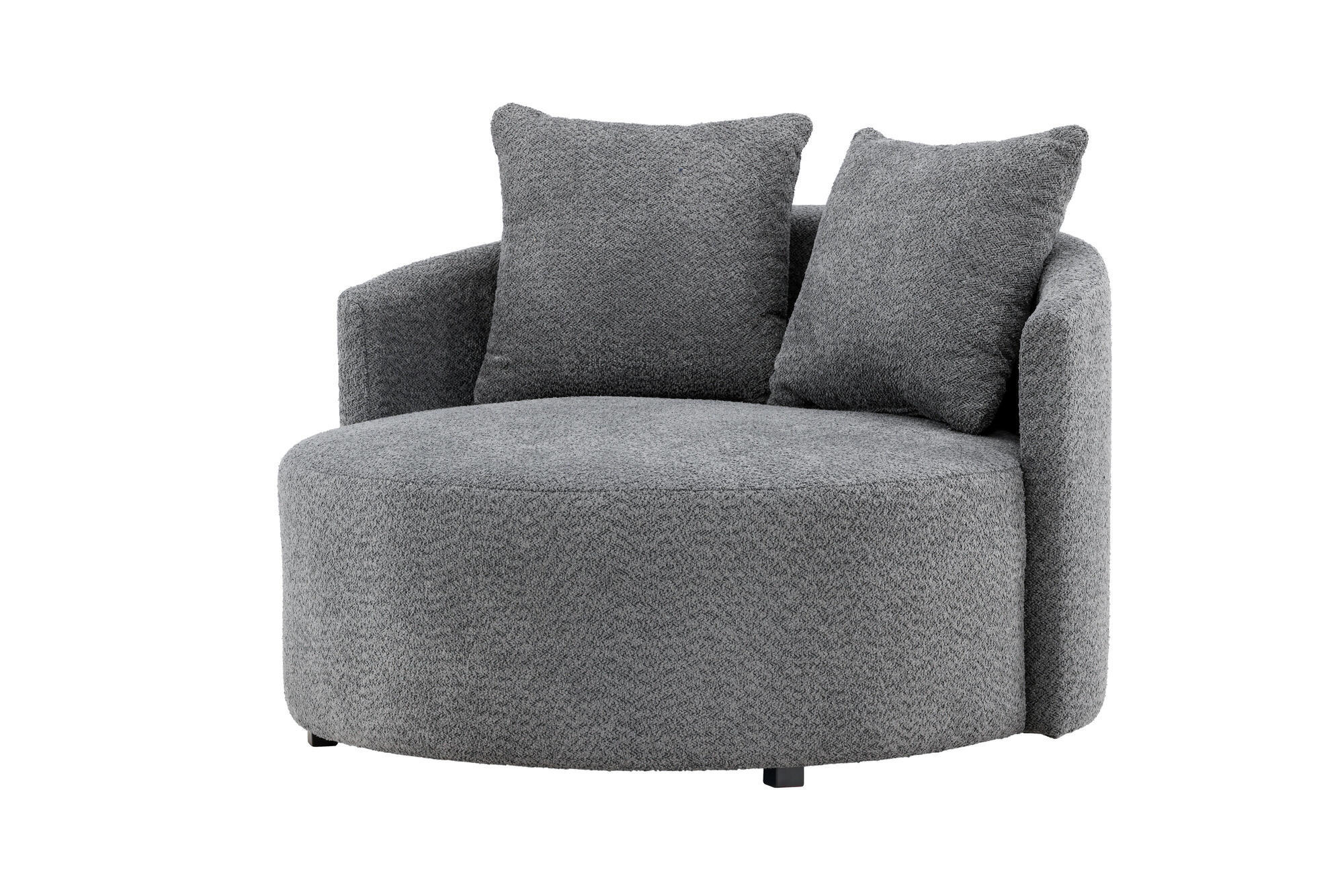 SESSEL KELSO Grau 110x110x72 cm - Grau, Textil (110/72/110cm) - FURNLUX
