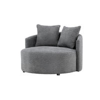 SESSEL KELSO Grau 110x110x72 cm - Grau, Textil (110/72/110cm) - FURNLUX
