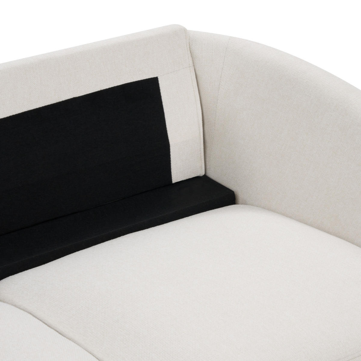 3-SITZER-SOFA hellbeige/gold Trosa - Beige/Goldfarben, Textil (203/88/86cm) - Beliani