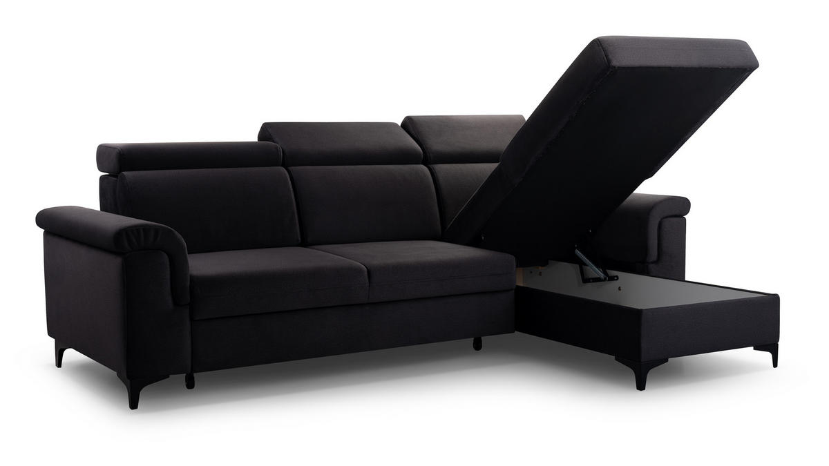 ECKSOFA VERMO ANTHRAZIT - Anthrazit, Textil (252/170cm) - Luxkor24