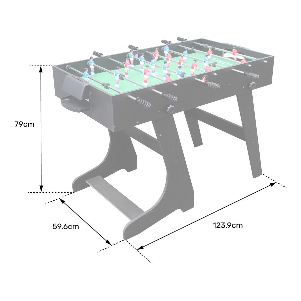 BABY-FUSSBALL - Schwarz, Holzwerkstoff (59.6/123.9cm) - Happy Garden