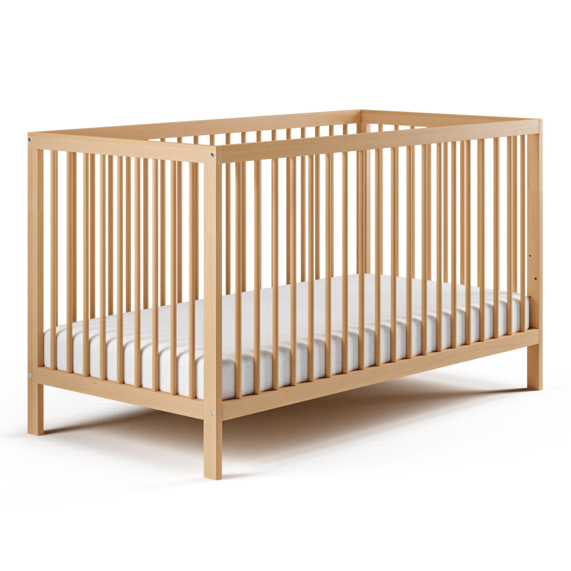 BABYBETT 70x140 cm in natur - Naturfarben, Holz (70/140cm) - Kids Collective