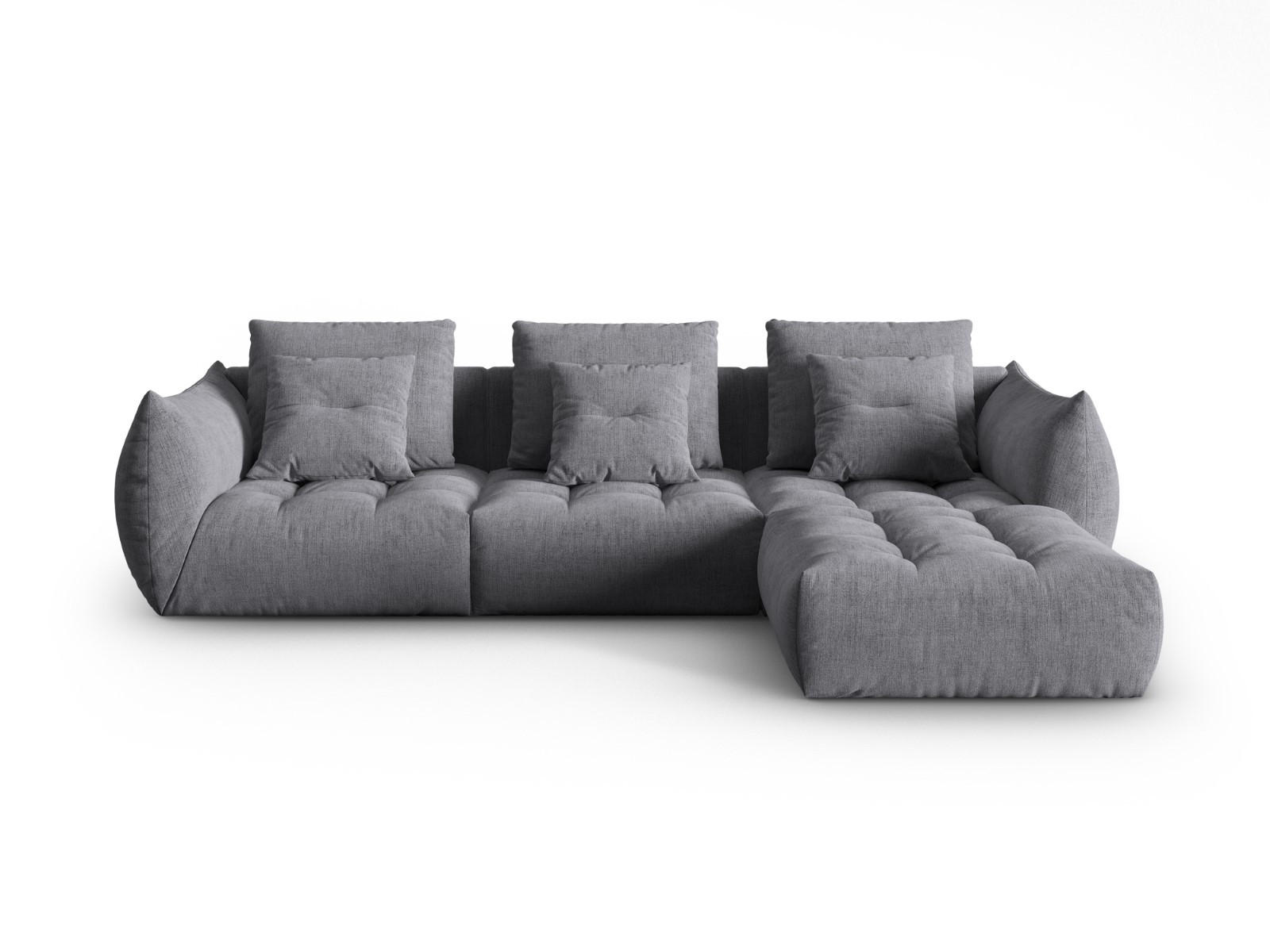 SOFA modular Bloom aus strukturiertem Stoff grau 2 Sitzplätze - Grau, Textil (216/332cm) - Micadoni