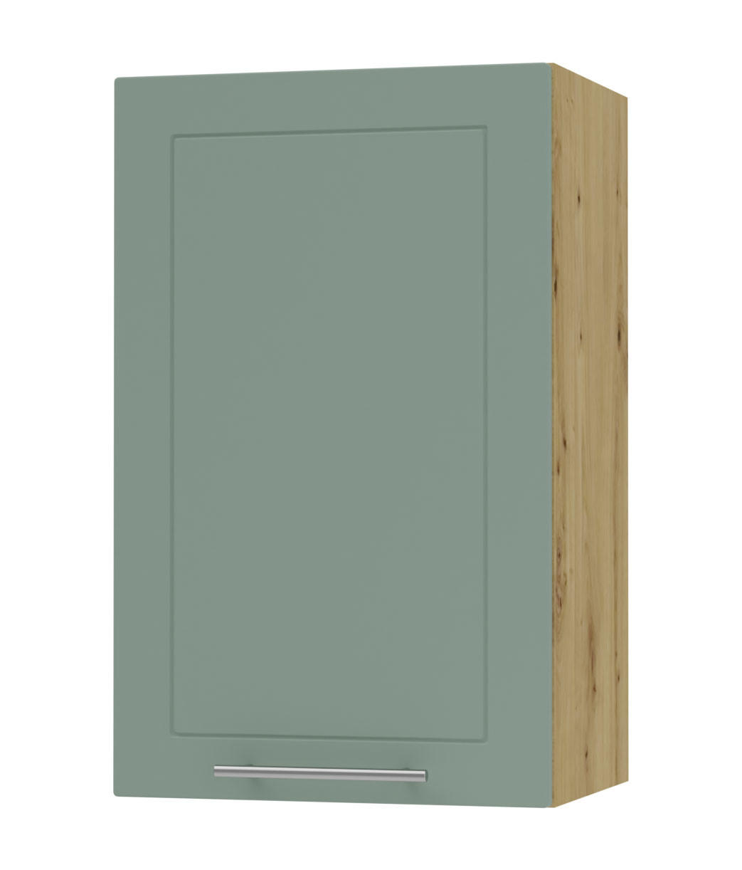 KÜCHENHÄNGESCHRANK Kvantum W2/45 Mint Matt / Eiche Artisan Matt 45 / 32,5 / 72cm - Eiche Artisan/Mintgrün, Holz/Holzwerkstoff (45/72/32.5cm) - Feldmann-Wohnen