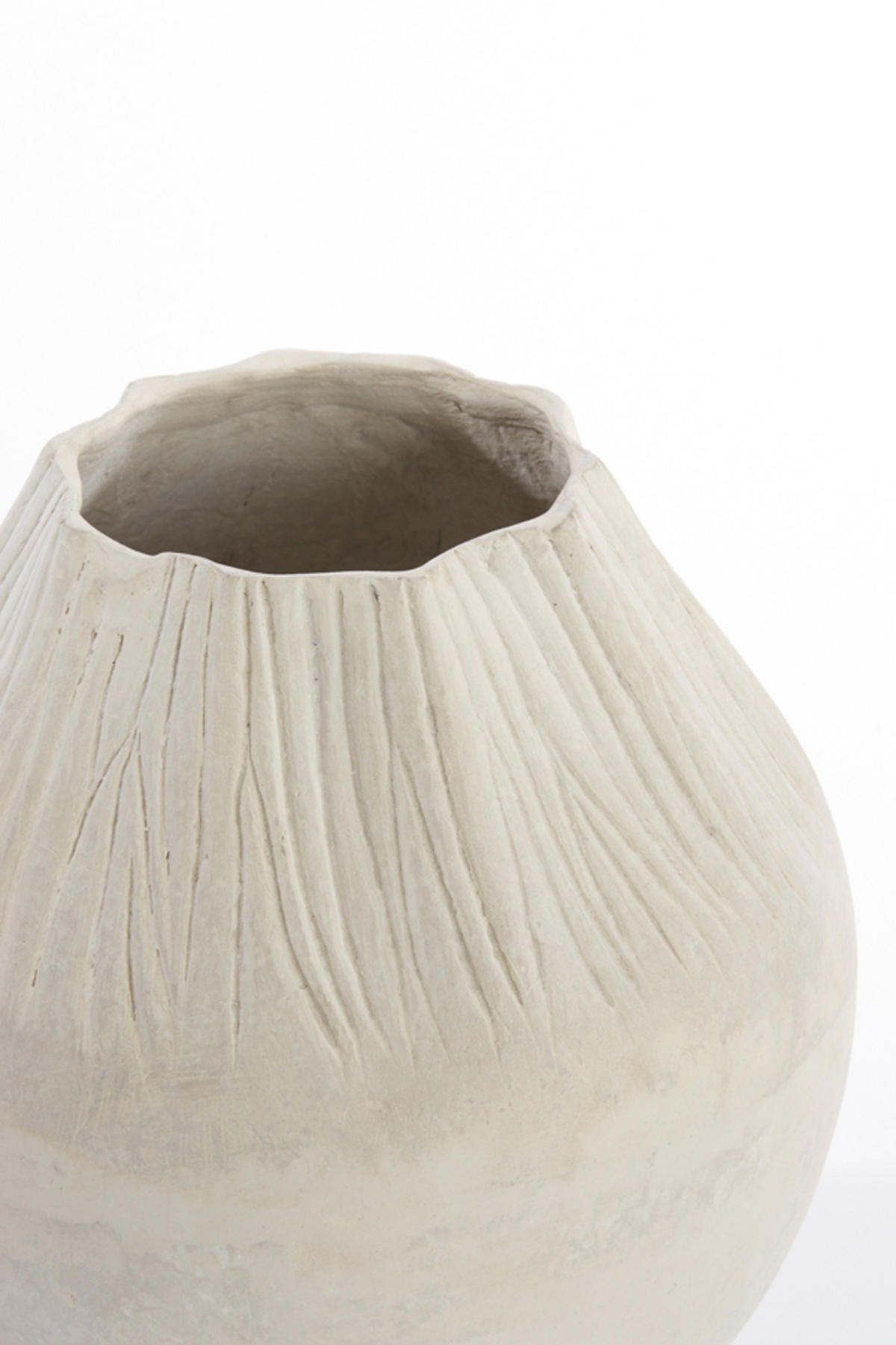 VASE Acda Weiß Ø30,5/32 cm - Weiß, Papier (32cm) - Light & Living