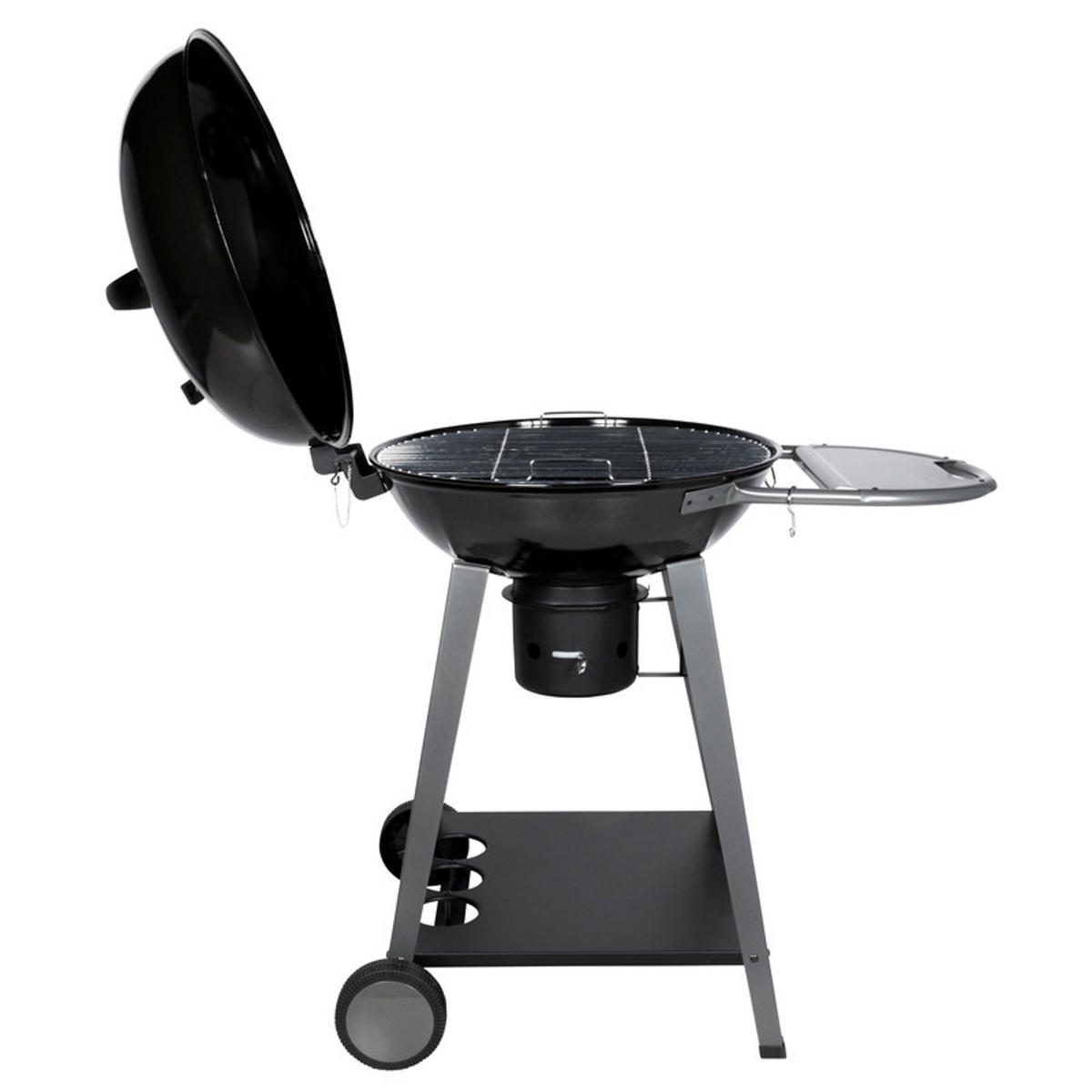 HOLZKOHLEGRILL Yutan Schwarz - Schwarz, Metall (64/103.5/92.5cm) - Somagic