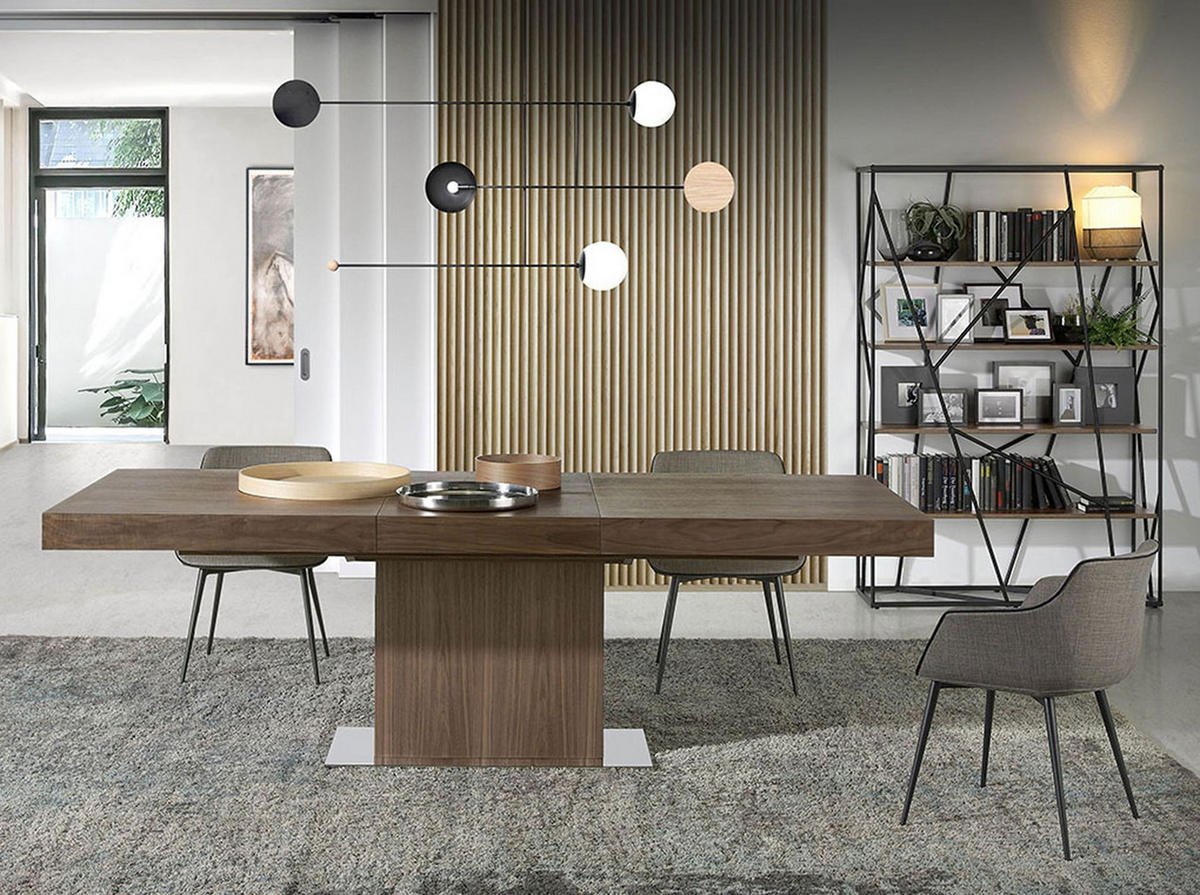 REGAL Regale aus Nussbaum und schwarzem Stahl 120/38/180 cm - Walnussfarben/Schwarz, Holz (120/180/38cm) - ANGEL CERDA