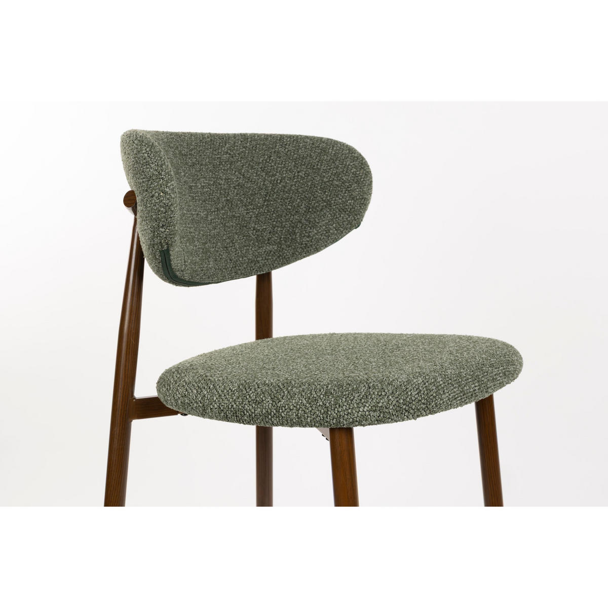 BARHOCKER Noor Rückenlehne 66 cm Grün - 2 er Set - Braun/Grün, Kunststoff (52/98/55cm) - Housecraft Living