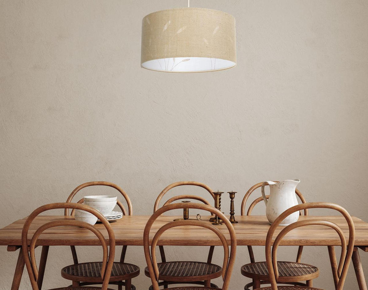 HÄNGELEUCHTE Weiß 40/90 cm - Beige/Weiß, Kunststoff (20/0.4/90cm) - ONZENO