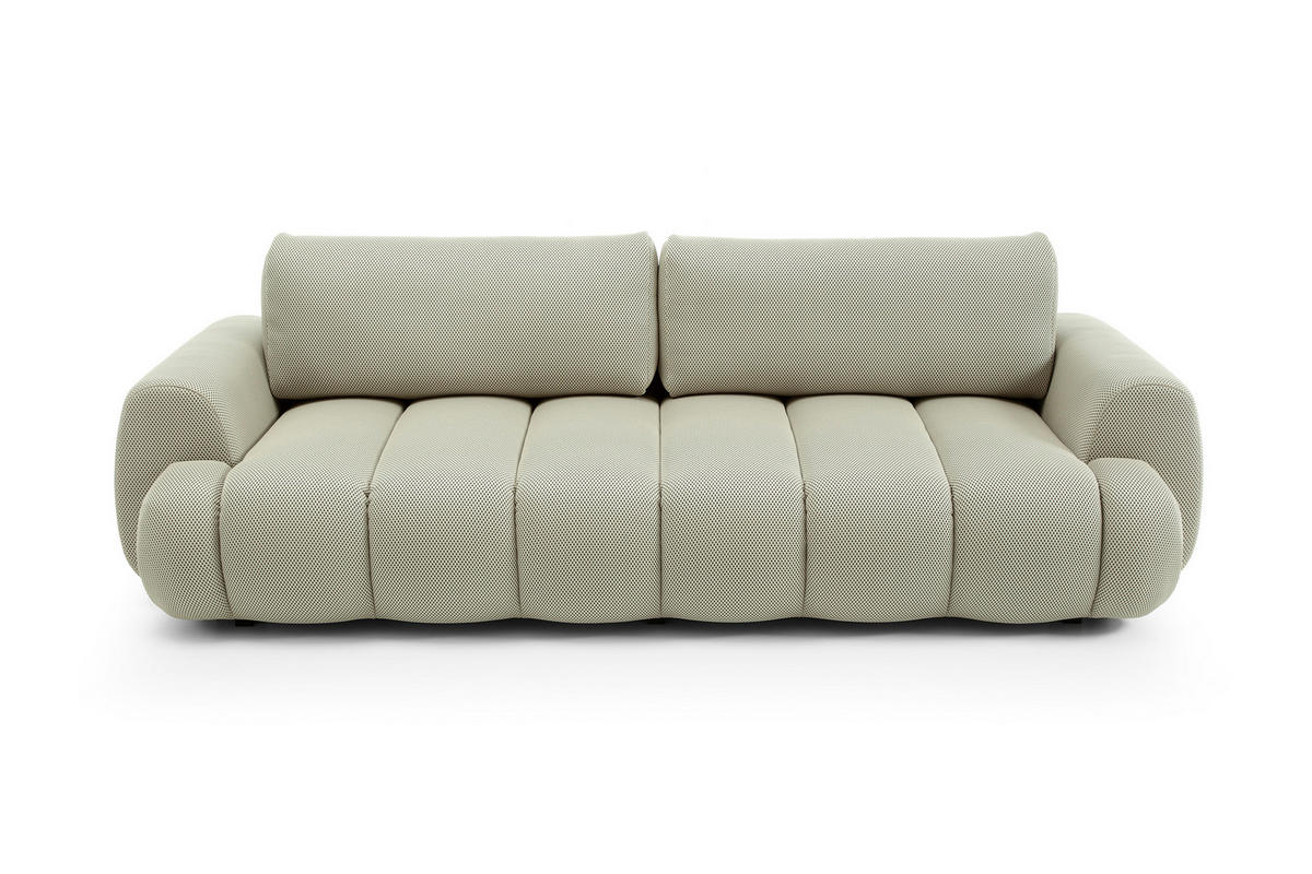 BETTSOFA SITO Braun Tkanina dzianinowa mit Schlaffunktion - Braun, Textil (110/81/263cm) - MASSENO