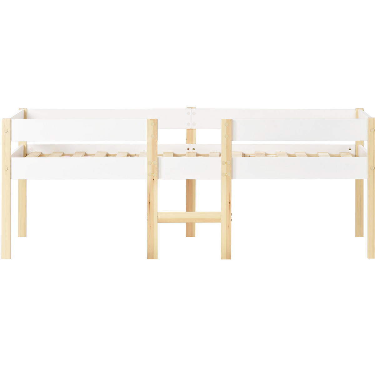 DETSKÁ posteľ 90/200 cm biela z masívneho borovicového dreva s úložnými zásuvkami a ochranou proti pádu - biela, drevo (90/200cm) - OKWISH