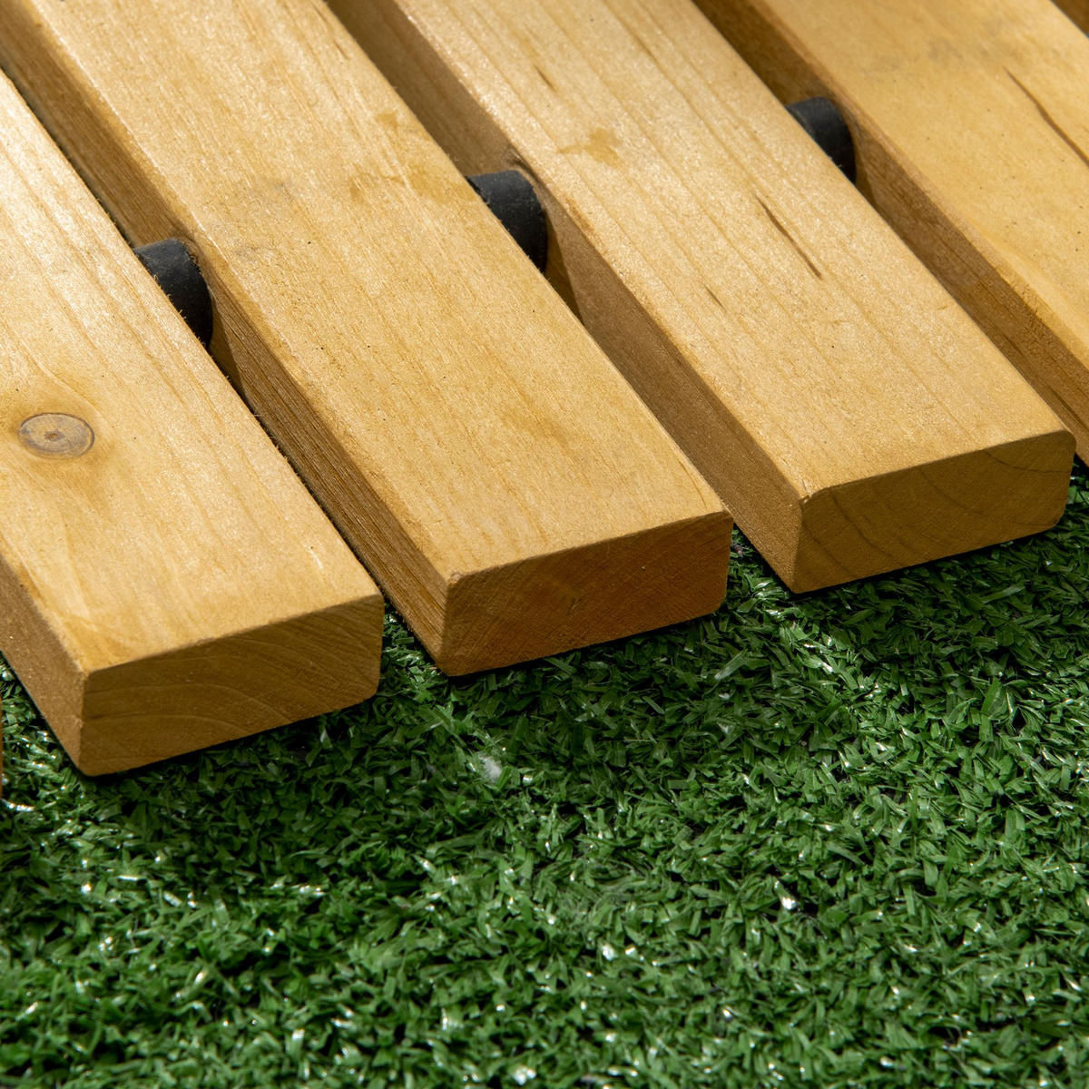 HOLZWEG DE-13751 aufrollbare Kiefernlattung 185x60 cm - Gelb, Holz (185/60/1.9cm) - ComfortXL