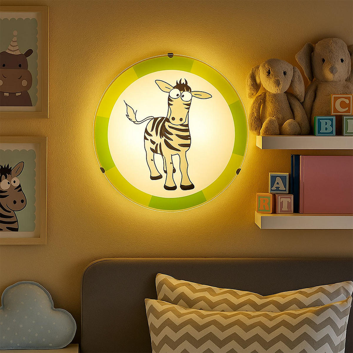 DECKENLEUCHTE Stahl Glas Grün - Grün, Glas (25/25/8cm)