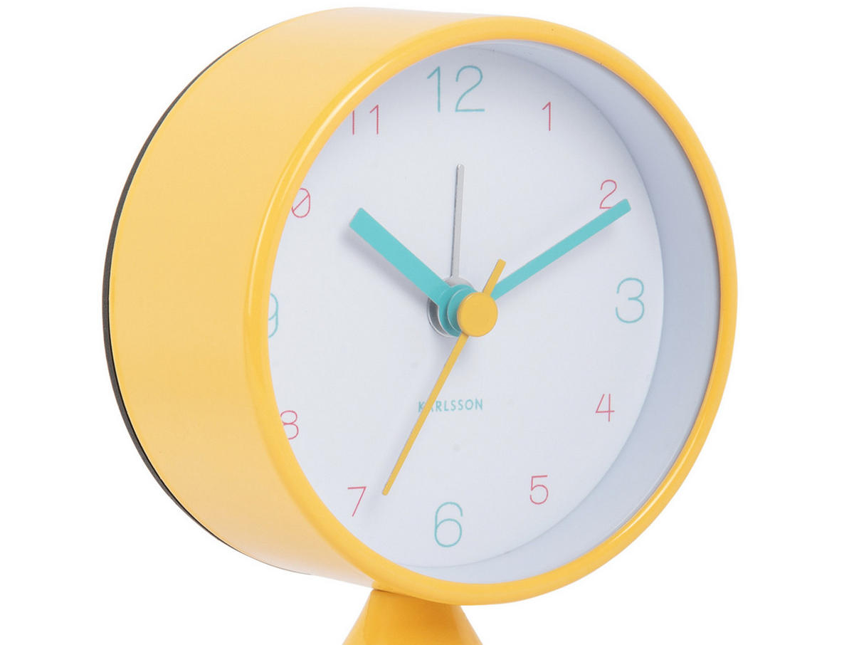 WECKER Funky Vibes 4/7/13 cm - Gelb, Metall (7/13/4cm) - Karlsson