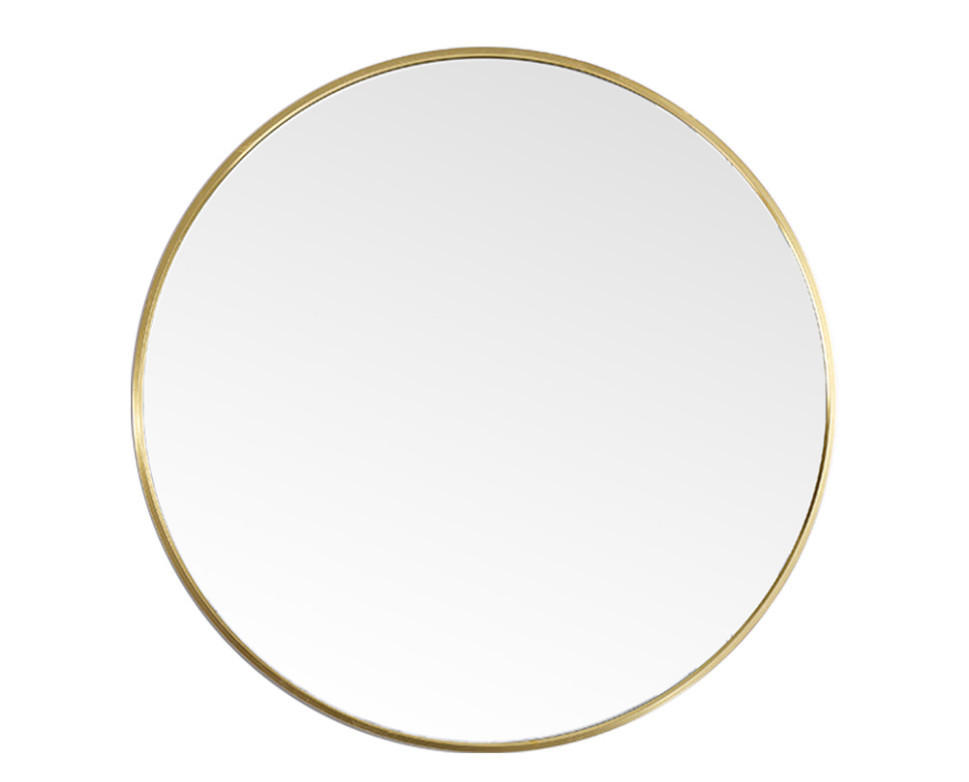 WANDSPIEGEL 70 cm Durchmesser Badezimmer Rund Metallrahmen Gold - Goldfarben, Glas/Metall (70/2.8/70cm) - Livingandhome