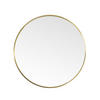 WANDSPIEGEL 70 cm Durchmesser Badezimmer Rund Metallrahmen Gold - Goldfarben, Glas/Metall (70/2.8/70cm) - Livingandhome