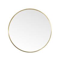 WANDSPIEGEL 70 cm Durchmesser Badezimmer Rund Metallrahmen Gold - Goldfarben, Glas/Metall (70/2.8/70cm) - Livingandhome