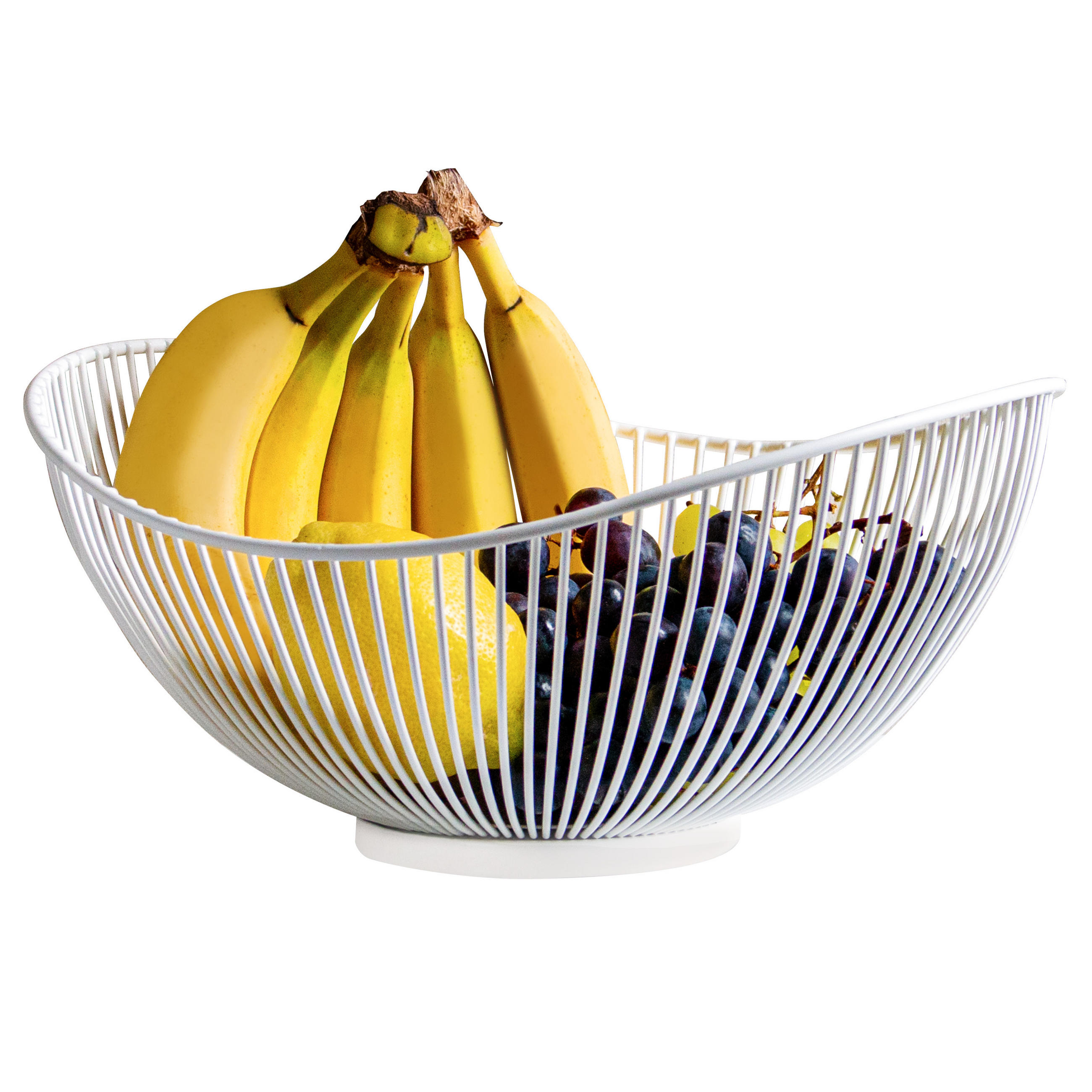 OBSTSCHALE, weiß, Metall - Weiß, Metall (13.5cm) - bremermann