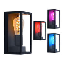 LED WANDLAMPE Aluminium Schwarz - Schwarz, Glas (11.3/11.3/23.6cm)