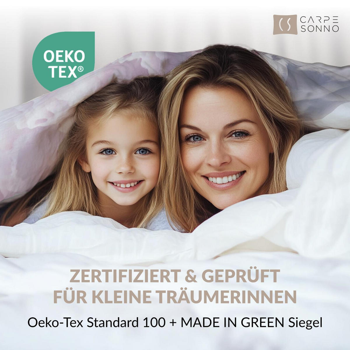 KINDERBETTWÄSCHE 135x200 Einhorn aus 100% Baumwolle - Dein Gesicht vervollständigt das Design der Kinder Bettwäsche - Weiß, Textil (135/200cm) - Carpe Sonno